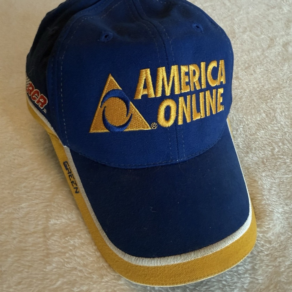 Vintage NASCAR AOL Steve Park Autograph Blue Hat NASCAR Racing Chase Authentics